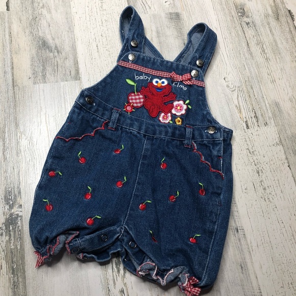 Sesame Street Other - Vintage Elmo Bibs Sesame Street size 6/9M vtg